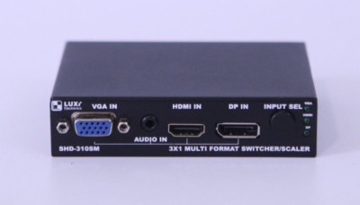 Luxi SHD-310SM VGA HDMI DP Audio 3x2 Switcher with Scaler (12V PSU Not Included)