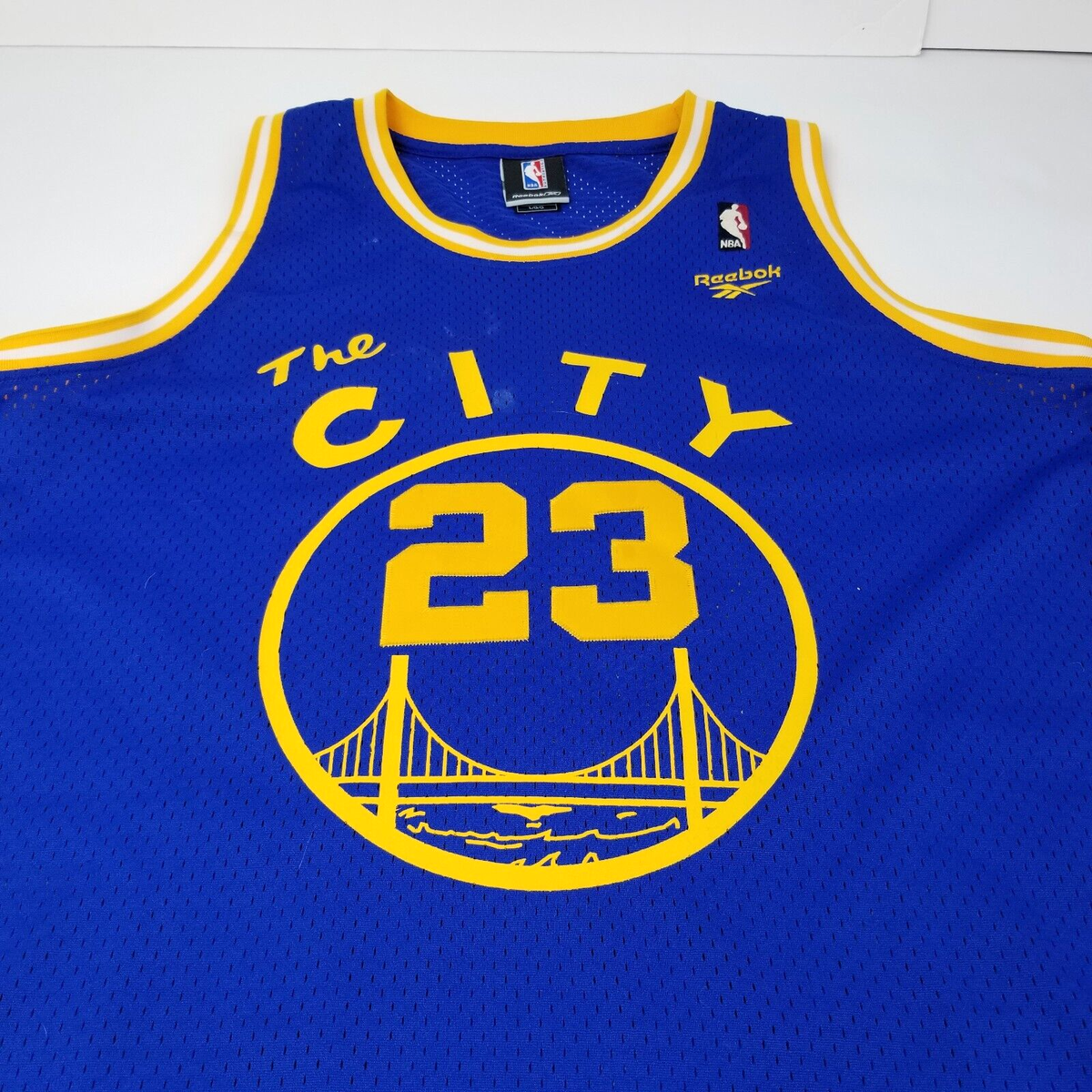 希少00s Reebok NBAトレイルブレイザーズスタウダマイアーユニフォーム Jason Richardson The City Warriors Reebok GSW Hardwood Classics