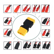 XT90 Male Female Battery Power Adapter JST JR Futaba in-line Connector LED FPV