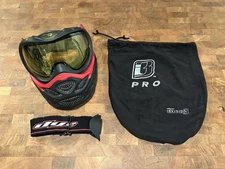 Dye i3 PRO Invision Red Paintball Mask - Yellow Lens NEW STRAP - VERY RARE