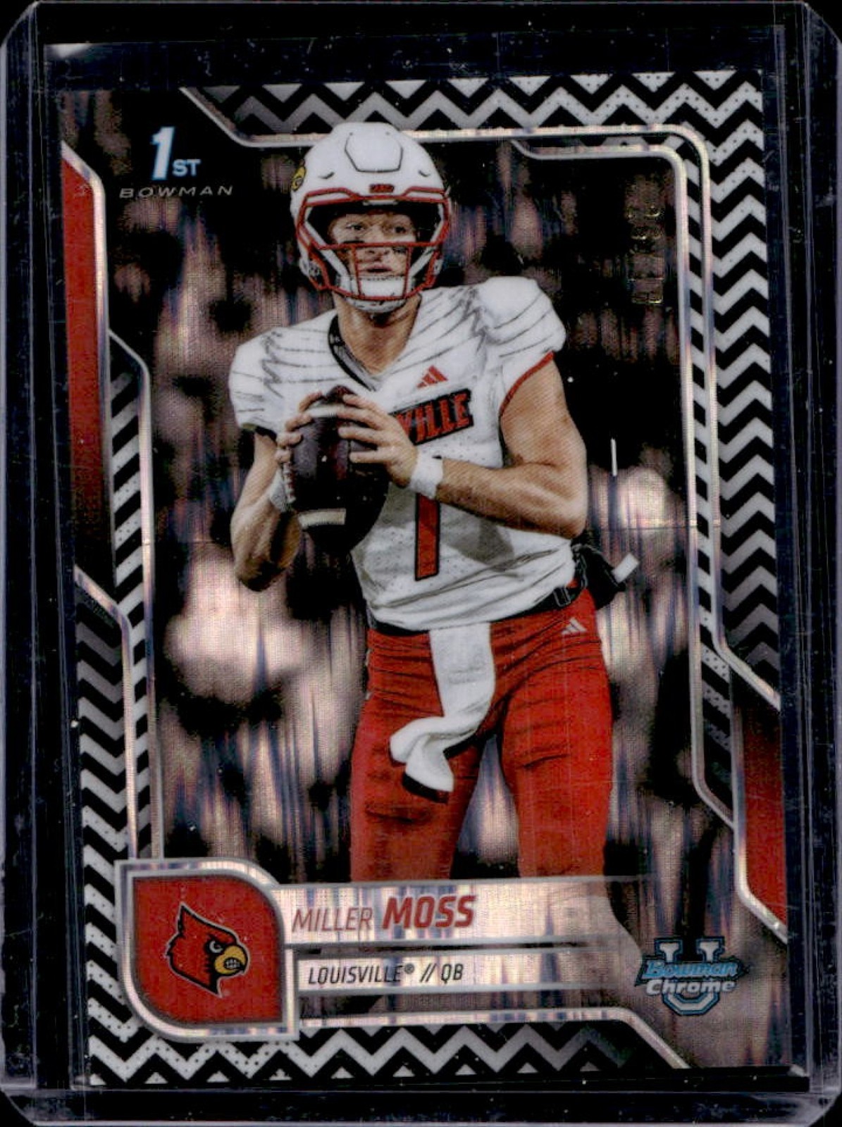 2025 Bowman Chrome U Miller Moss Black & White Stealth Refractor 1st #/48