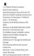 NEW! [ 1mo old ] System76 Thelio Prime Tower Ryzen 7 9700X 32GB 1TB SSD RTX 5050