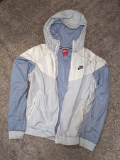 Men's Nike Full-Zip Windrunner Color Block White/Grey Size L