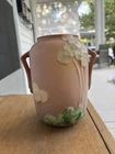 Roseville Pottery Primrose Vase Art Deco Vintage  Peach Pink Flower