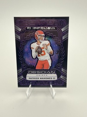 PATRICK MAHOMES 2023 PANINI OBSIDIAN SUPERNOVA PURPLE ETCH SP /75
