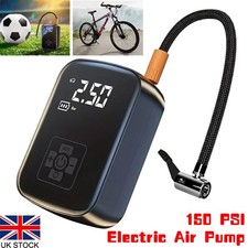 150 PSI Wireless Electric Bike & Car Tyre Pump with Digital Pressure Gauge New