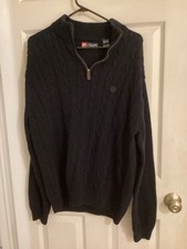 Chaps 1/4 Zip Sweater Size XL Navy Blue