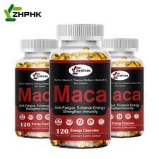 3 Pack Male Enhancing Libido Capsules, Peruvian Maca Extract for Men  Women
