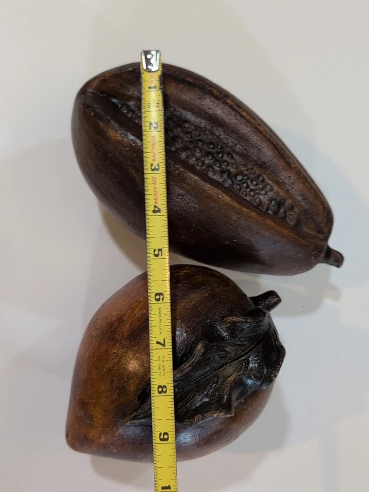 Ceramic Decorative Fruit - 2 Pieces - Large - Browntone - Image 4 of 4