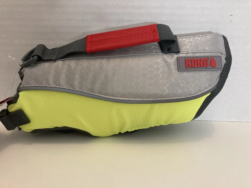 KONG Aqua Floatation Dog Life Jacket Vest Safety Handle X-small Green Gray - Image 2 of 4