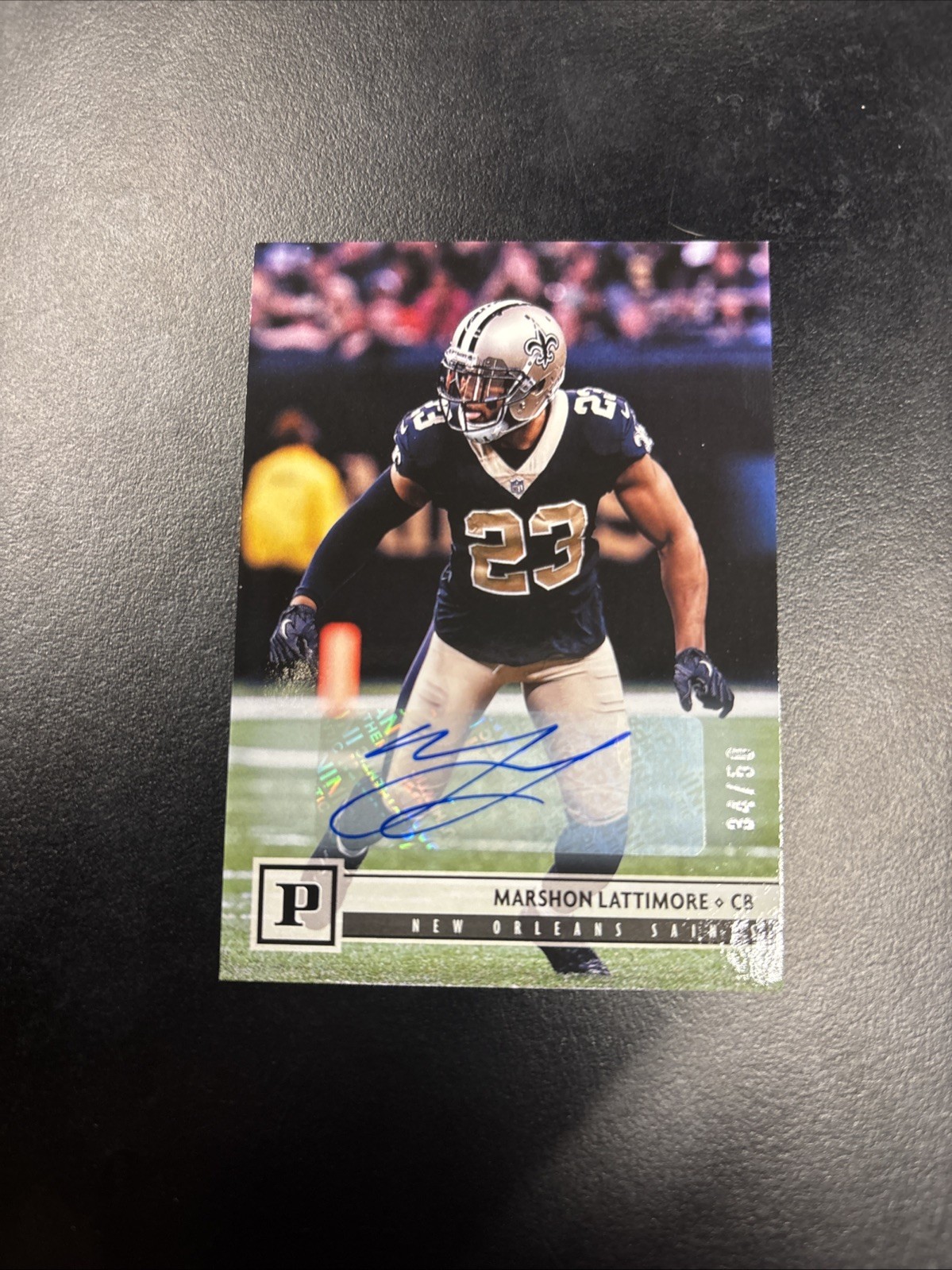 2018 Panini Marshon Lattimore Auto 34/50 Saints #209