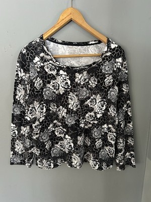 White Stag Women s Long Sleeve Floral Print Top Size 12-14