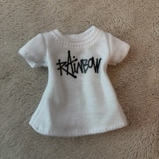 Rainbow High Color Create Fashion Doll Outfit White Black Logo Top T-Shirt Tee