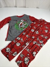 Boys Christmas Jack Skellington pj set size Med 8/10 