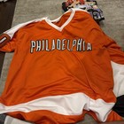 Autographed/Signed John LeClair Philadelphia Orange Jersey Beckett BAS COA — photo 4