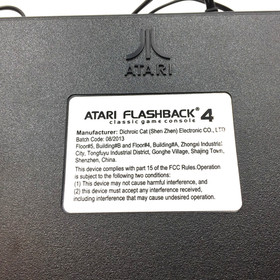 Atari Flashback 4 Home Console Black Classic Games Preloaded 1 Joystick +adapter