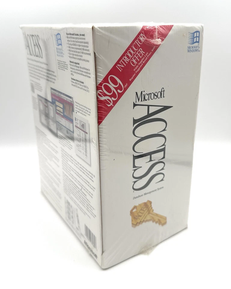 Vintage Microsoft Access v1.0 DBMS Software for Windows - New Sealed Box - Image 4 of 4