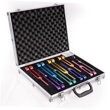 Chakra Tuning Forks Set, 7 Chakra and 1 Soul Multi-colored Chakra 8 Set
