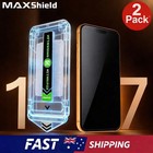 2X MAXSHIELD Privacy Glass Screen Protector For iPhone 17 16 15 14 13 12 Pro Max