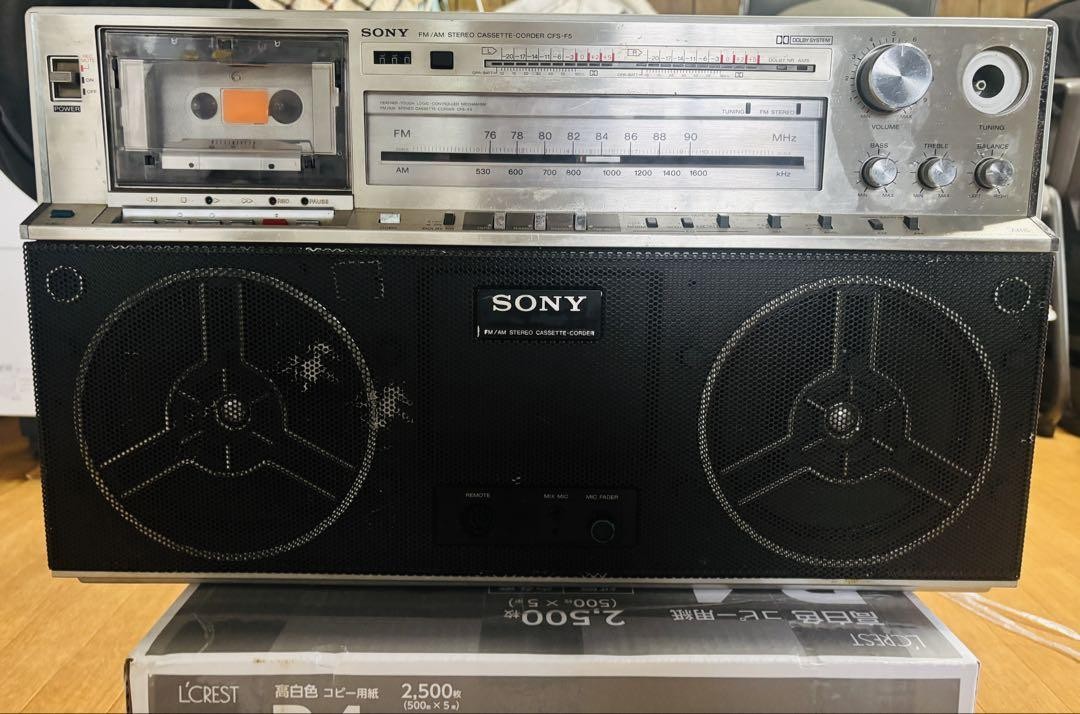 Y12/102 昭和レトロ SONY ソニー CFS-F5 カセットレコーダー ラジカセ