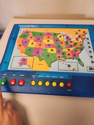 Vintage 1998 Geo Genius USA Map Interactive Educational Toy #102 Tested & Works