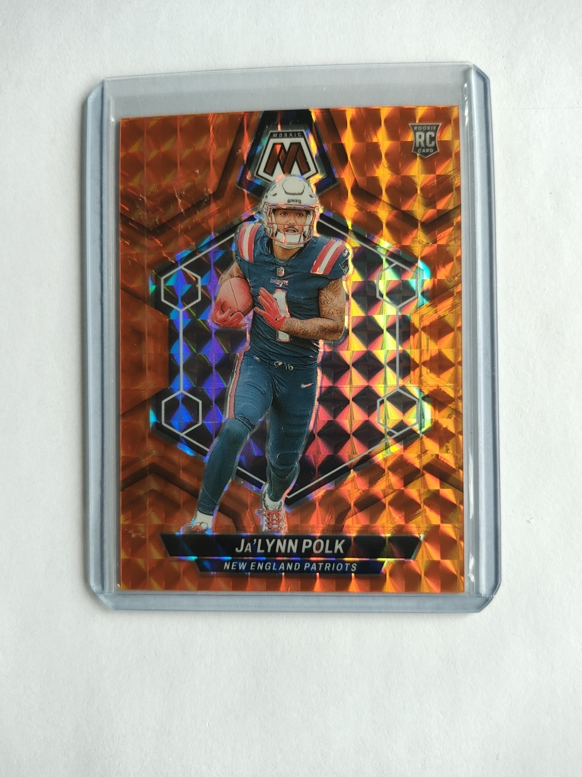 2024 JA'LYNN POLK PANINI MOSAIC ORANGE MOSAIC PRIZM /199 #337 ROOKIE RC