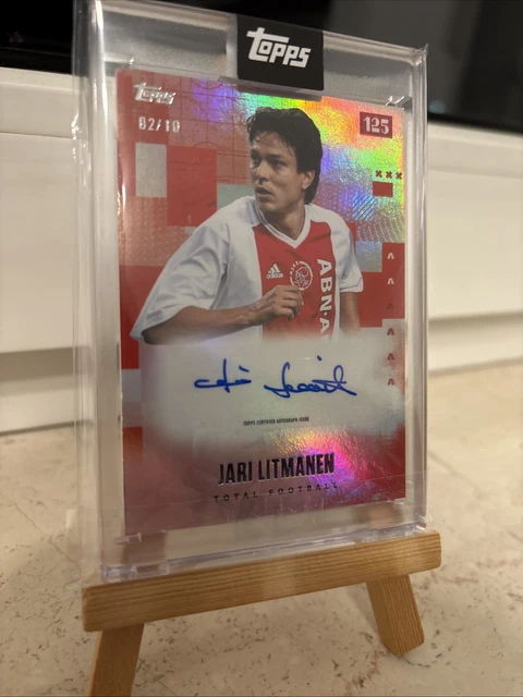 Topps 125 Jahre Ajax Amsterdam Jari Litmanen Auto /10