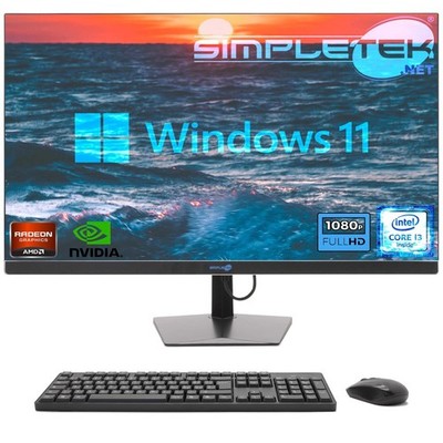 All In One I3 27'' Fhd Win 11 Ram 16 Gb Ssd 960 Gb Gpu Rx550 Pc Gaming Editing