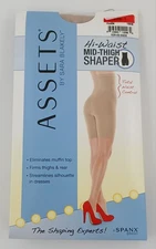 Spanx Assets Size 1 Hi Waist Nude Mid-Thigh Shape by Sara Blakely NIB