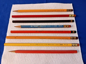 Vintage Pencils, Lot of 8 - Lafayette, Pueblo, Van Dyke, Traffic, Badger, Heath