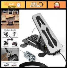 Universal Dual Brake Pedal Set for Cars - Stainless Steel, Adjustable Stand, Ide