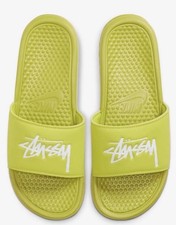 Nike/ Stussy Benassi Slide Bright Cactus Size: 9