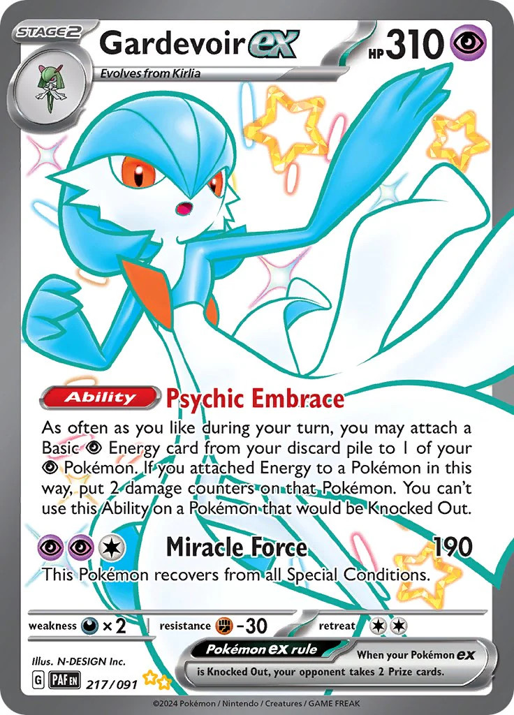 Gardevoir ex (217/091) [Scarlet & Violet: Paldean Fates] Lightly Played Holofoi