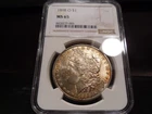 1898-O MS65 Morgan Silver Dollar NGC Certified Gem - White/Obverse Rim Tone