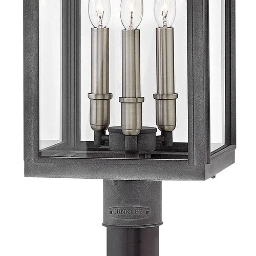 Hinkley Sutcliffe 20" High Aged Zinc Outdoor Post Light - Picture 3 of 4
