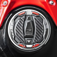 Aufkleber 3D Motorrad Kompatibel Kawasaki Z650 2020-2025 Red Tankdeckelschutz