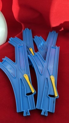 Vintage Tomy Thomas & seine Freunde blaues Gleis - 4 Stück Weichen Weichen Set