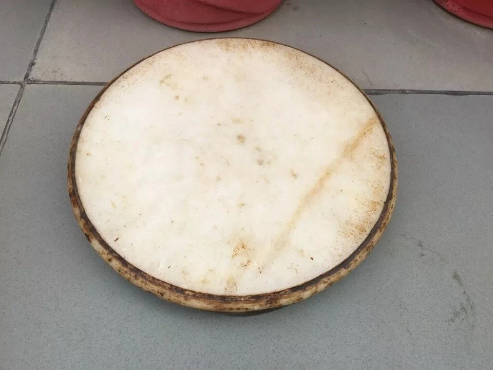 Chakla placa rodante Chapati Roti floral inferior tallada a mano piedra mármol antigua Foto 4 de 4