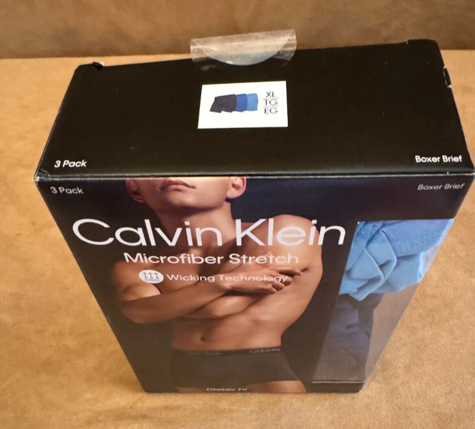 XL 3 pair Calvin Klein Men Boxer Brief Microfiber stretch Classic Fit underwear - Image 2 of 2
