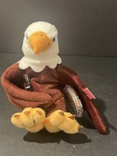 Coca Cola Plush - USA Flag Reegle the Eagle - 1998 - 5.5". New With Tag