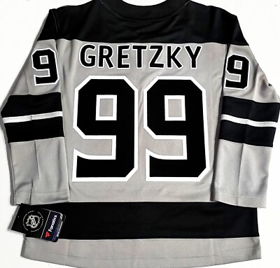 NWT-YOUTH-L/XL WAYNE GRETZKY LA KINGS GREY 3rd FANATICS BREAKAWAY