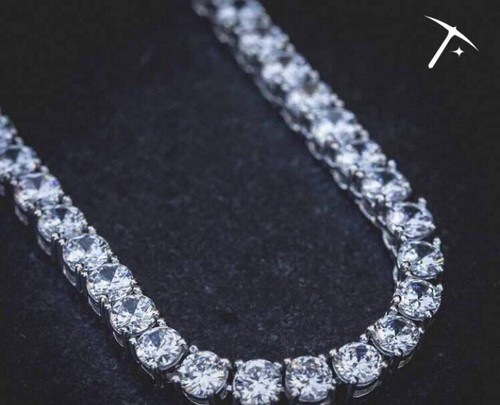 2x GLD 5mm Round Cut Tennis Necklace in 