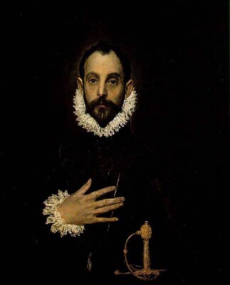 Oil El Greco Domenikos Theotokopoulos The Knight with His Hand on His Breast art