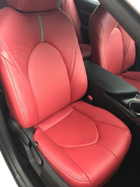 2018 2019 2020 Toyota Camry Le Se Katzkin Red Leather Repla Seat Covers J For - Seat Covers For 2018 Toyota Camry