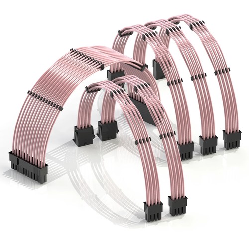 Silver Plated 16AWG PSU Cable Extension Sleeved GPU PC Power Supply PCIE CPU - Picture 9 of 20