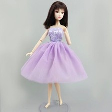 Purple Short Ballet Dress For 11.5" Doll Clothes Outfits 1/6 Doll Accessories