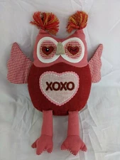 Pier 1 Imports Red Owl Plush Pillow 12 Inch XOXO Stuffed Animal Toy