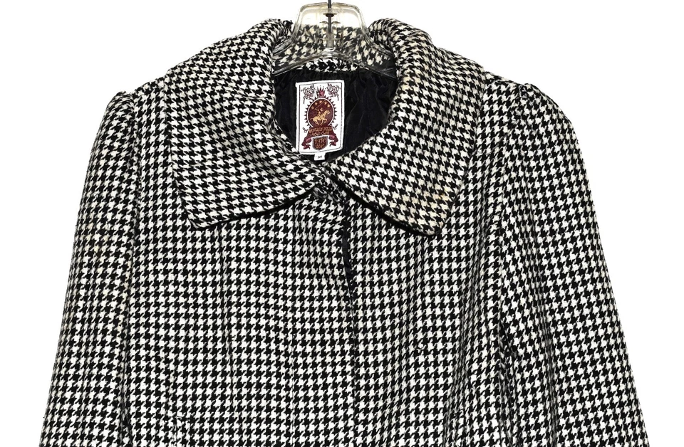 Chaqueta Beverly Hills Polo Club negra blanca pata de gallo para mujer talla M Foto 2 de 4