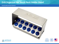 Implants Drill Organizer Bur Block Rack Holder Stand for Sterilization ARTMAN