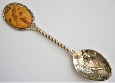 ST95) Vintage Koss Greek Island Hippokrates Sammler Souvenir Löffel
